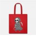 Horror Costume Skateboard Reaper For Halloween Red Tote Bag